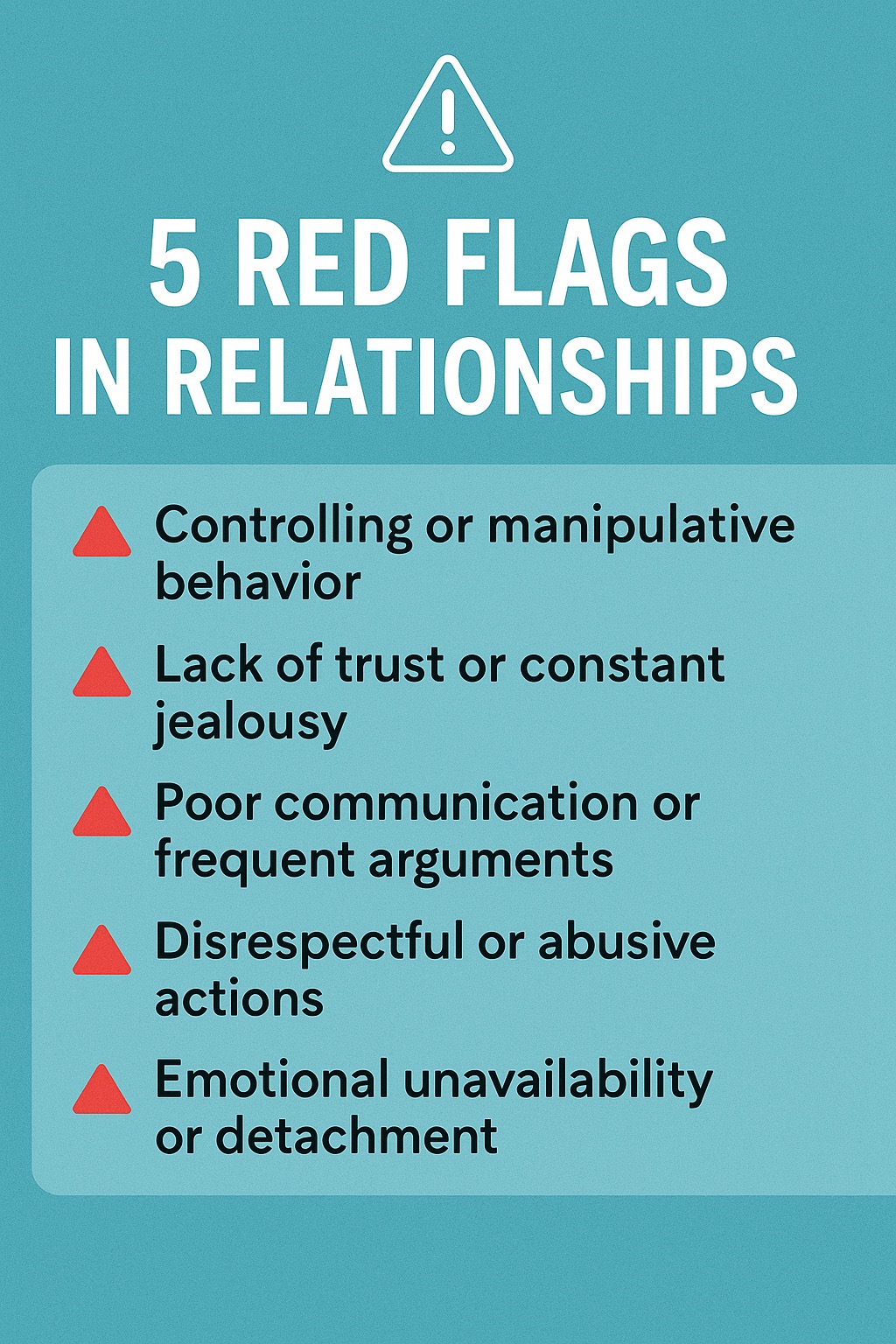 5 Warning Signs in New Relationships You Should Never Overlook
