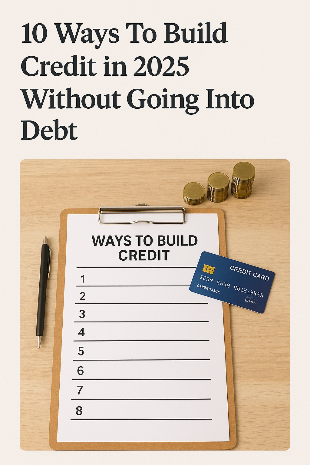 10 Simple Ways to Build Credit in 2025 Without Taking on Debt