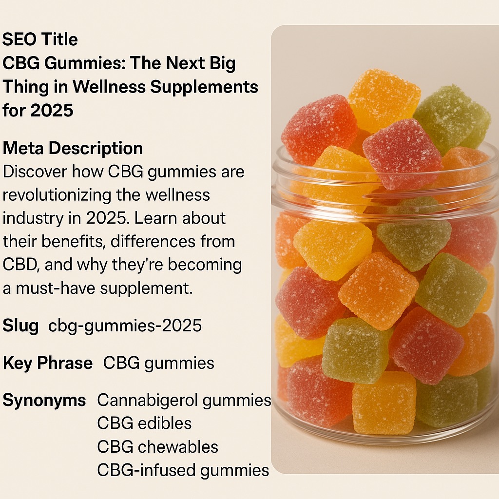 CBG Gummies: The Must-Have Wellness Supplement for 2025 [Guide]