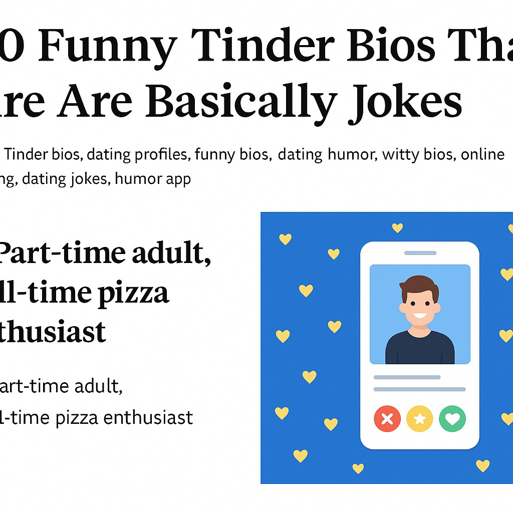 50 Funny Tinder Bios That Are Basically Jokes [2025 Edition]