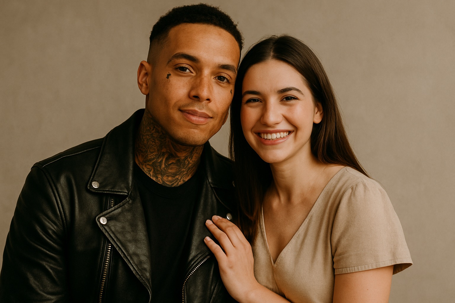 Bad boy with a good girl.