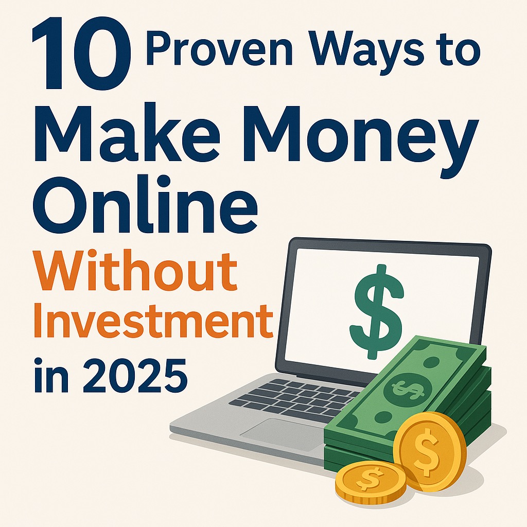 10 Proven Ways to Make Money Online Without Investment in 2025, Updated
